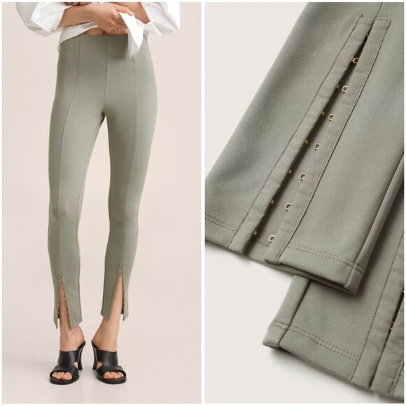 Mango Slit Hem Leggings New - Picture 1 of 8